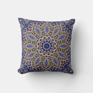 Abstract folk mandala ethno traditional ornamental cushion