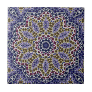 Abstract folk mandala ethno traditional ornamental tile