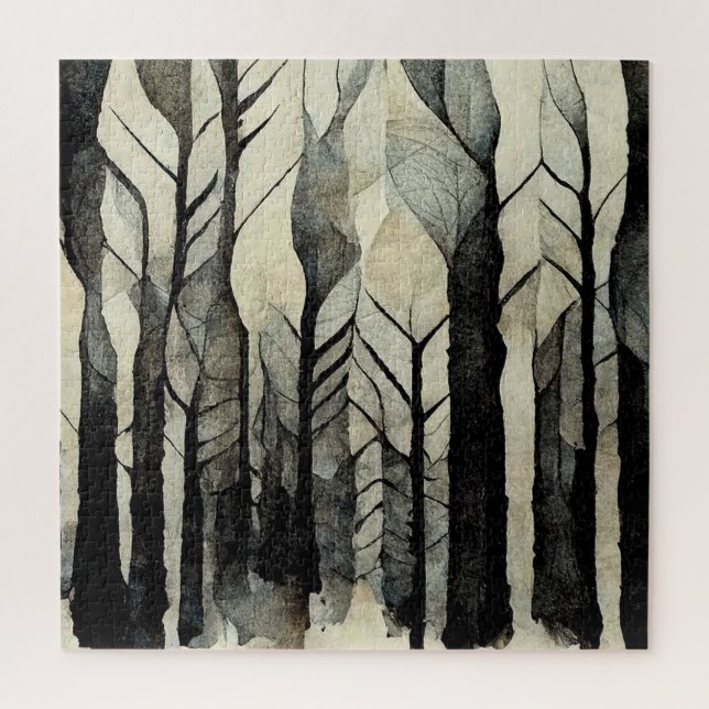 Abstract Forest Difficult Square  Jigsaw Puzzle (Vertical)