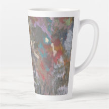 Abstract Forest Flowers Latte Mug