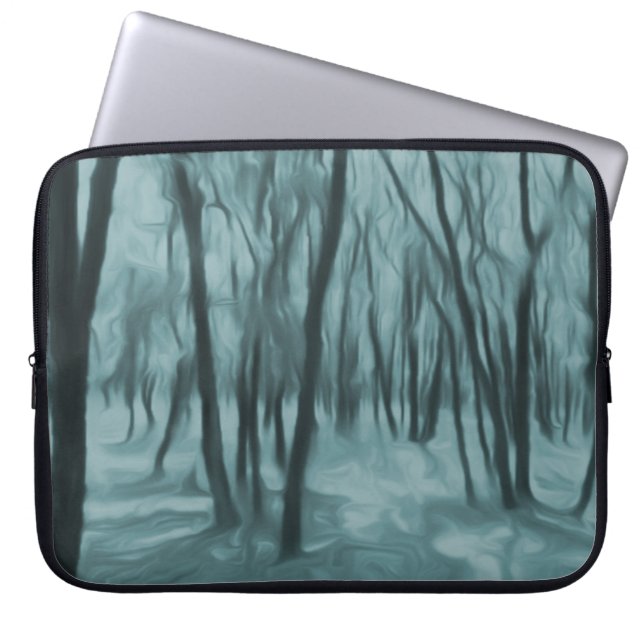 Abstract forest laptop sleeve (Front)