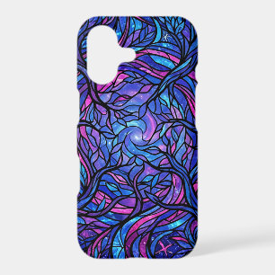 Abstract Forest Purple Cosmic Canopy iPhone Cases