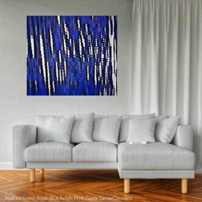 Abstract Forest Royal-Blue Canvas Print (Creator Uploaded)