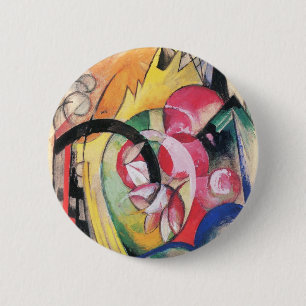 Abstract Forms (aka Coloured Flowers) by Franz Mar 6 Cm Round Badge