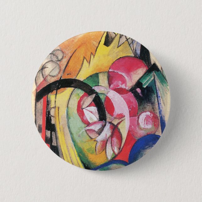 Abstract Forms (aka Coloured Flowers) by Franz Mar 6 Cm Round Badge (Front)