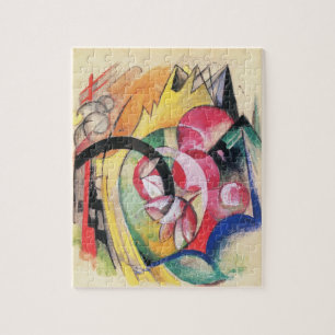 Abstract Forms (aka Coloured Flowers) by Franz Mar Jigsaw Puzzle