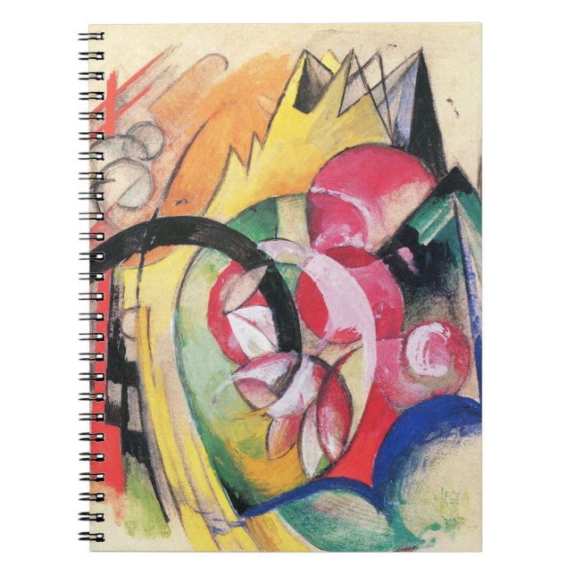 Abstract Forms (aka Coloured Flowers) by Franz Mar Notebook (Front)