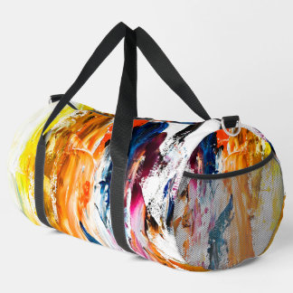 Abstract Forms Born from a Living Artist’s Palette Duffle Bag