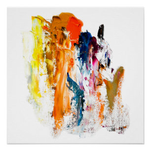 Abstract Forms Born from a Living Artist’s Palette Poster