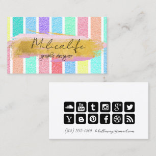 Abstract forms of tia dey social media business c card