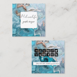 Abstract forms, social media business card