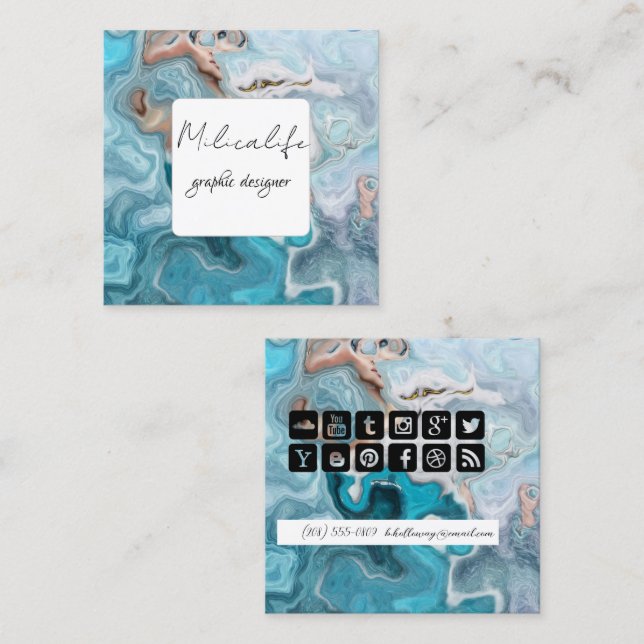 Abstract forms, social media business card (Front/Back)