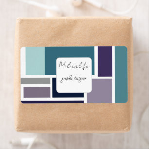 Abstract forms, social media square sticker