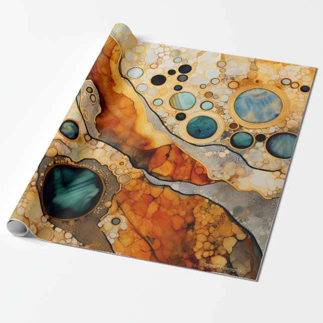 Abstract Fossil Wrapping Paper (Unrolled)