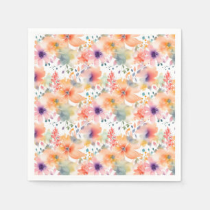 Abstract Fowers Colourful Celebration Napkin