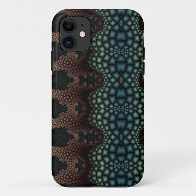 abstract fractal art iphone case (Back)