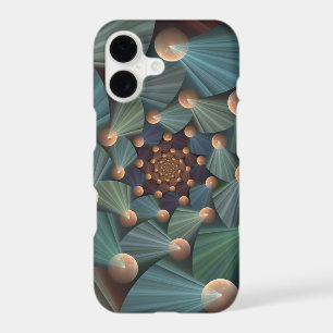 Abstract Fractal Art With Depth Brown Slate Blue