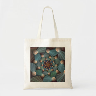 Abstract Fractal Art With Depth Brown Slate Blue Tote Bag
