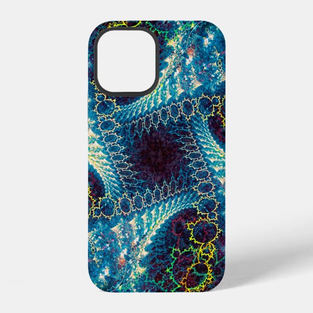Abstract fractal background - computer-generated i iPhone case (Back)