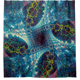 Abstract fractal background - computer-generated i shower curtain