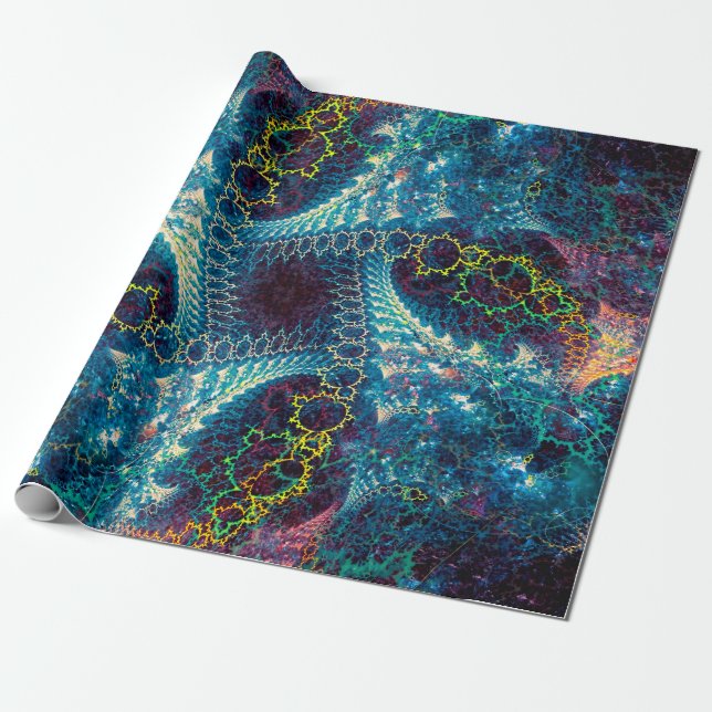 Abstract fractal background - computer-generated i wrapping paper (Unrolled)