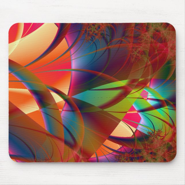 Abstract fractal background mouse mat (Front)