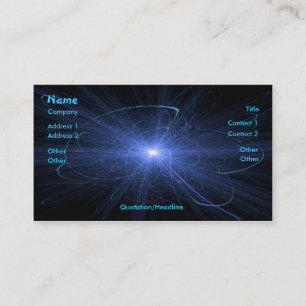 Abstract Fractal Burst (Blue) Business Card