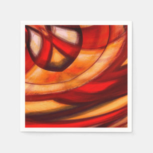 Abstract Fractal Circles Poster Print Napkin