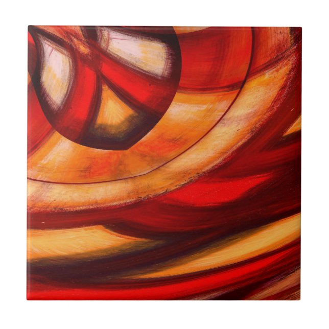 Abstract Fractal Circles Poster Print Tile (Front)