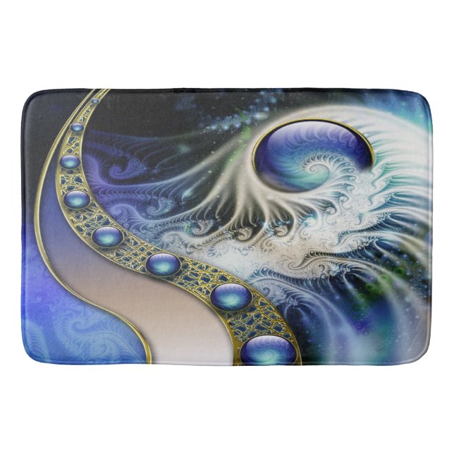 Abstract Fractal Fantasy Bath Mat (Front)