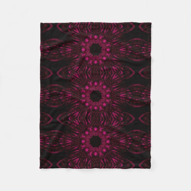 Abstract Fractal Fleece Blanket (Front)