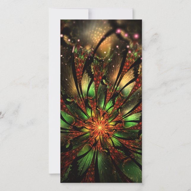 Abstract fractal flower design.  (Front)