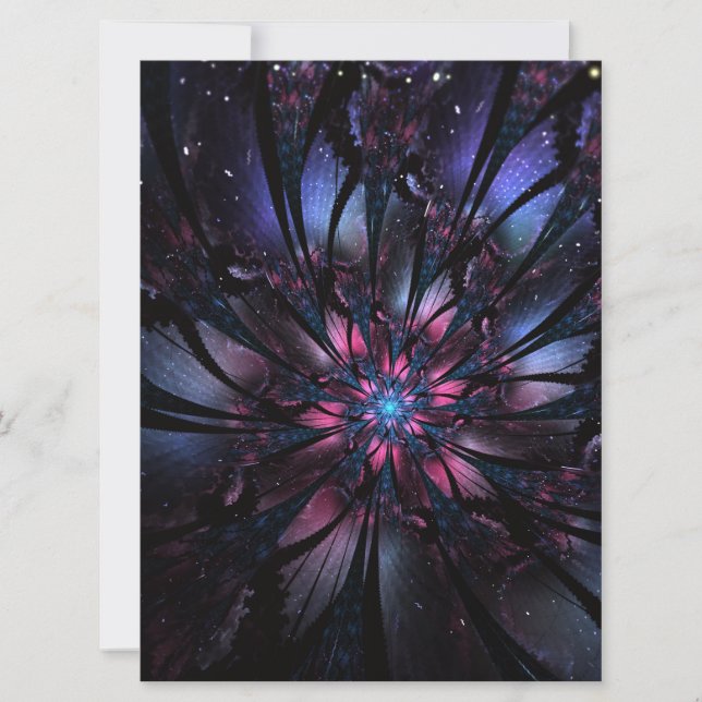 Abstract fractal flower design.  (Front)