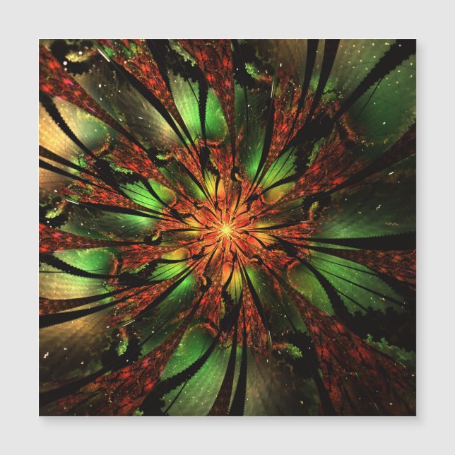 Abstract fractal flower design.  (Front)