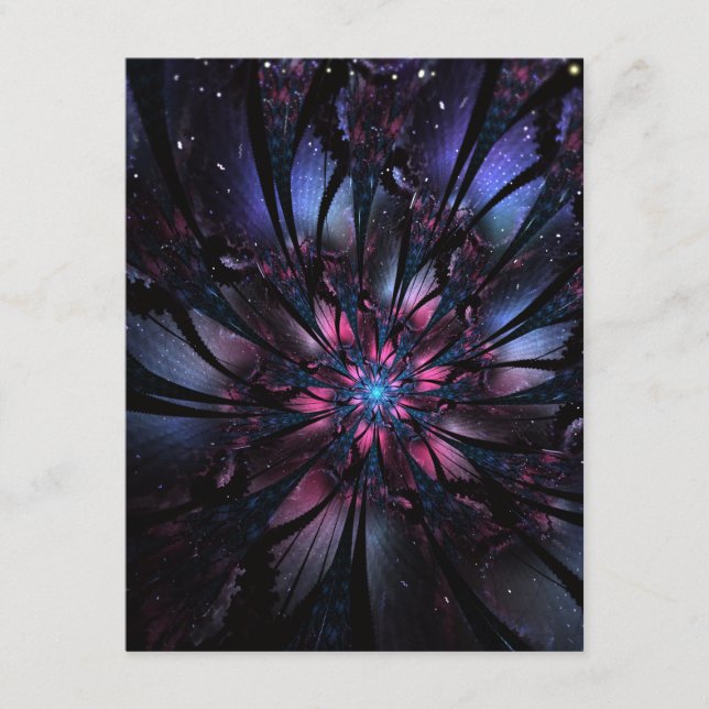 Abstract fractal flower design.  advice card (Front)