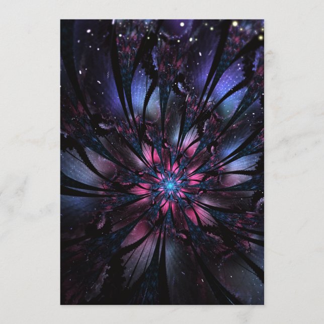 Abstract fractal flower design.  advice card (Front)