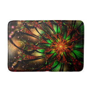 Abstract fractal flower design.  bath mat