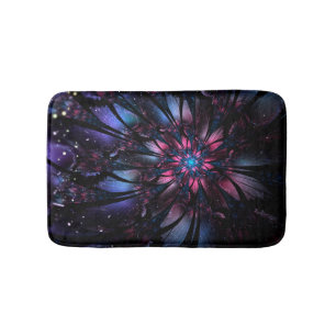 Abstract fractal flower design. bath mat