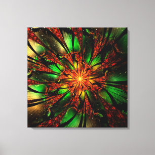 Abstract fractal flower design.  canvas print