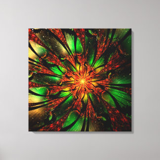 Abstract fractal flower design. canvas print