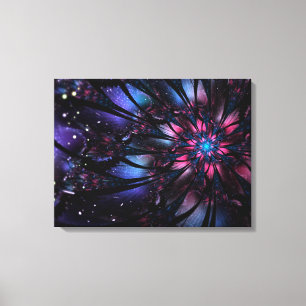 Abstract fractal flower design. canvas print
