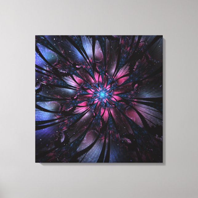 Abstract fractal flower design.   canvas print (Front)