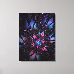 Abstract fractal flower design. canvas print