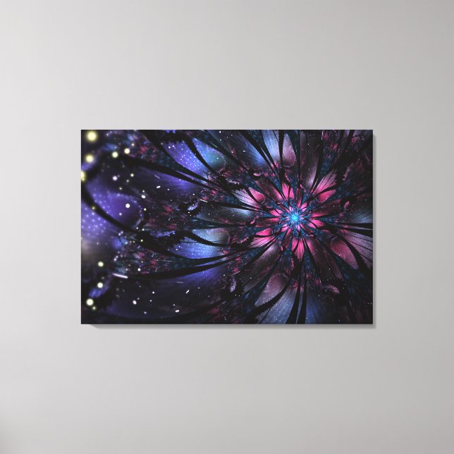 Abstract fractal flower design.   canvas print (Front)