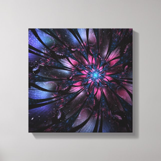 Abstract fractal flower design.    canvas print (Front)