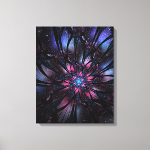 Abstract fractal flower design. canvas print