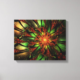 Abstract fractal flower design. canvas print