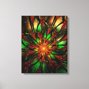 Abstract fractal flower design. canvas print