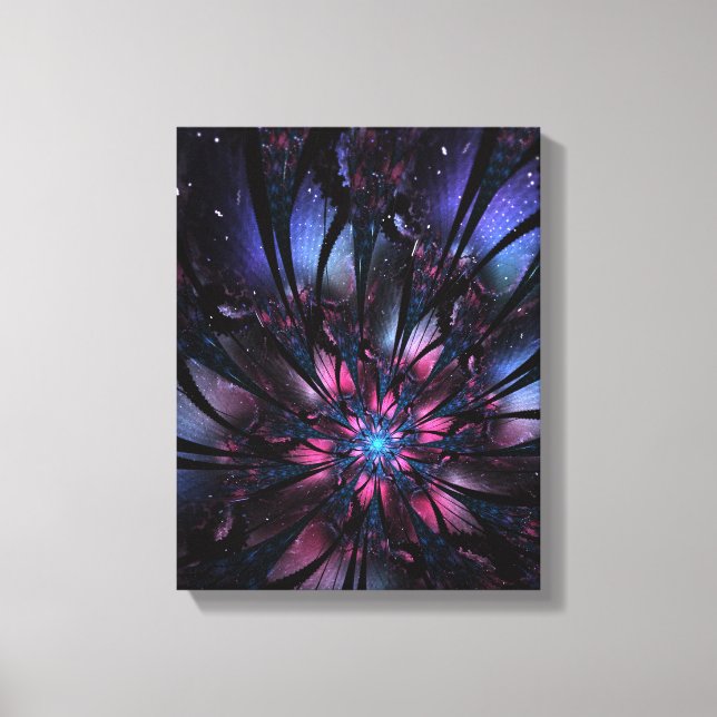Abstract fractal flower design.  canvas print (Front)