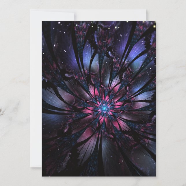 Abstract fractal flower design.  card (Front)